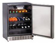 KBS 154 U Volltür-Kühlschrank schwarz Umluft, einbaufähig 