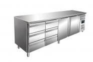 Kühltisch, 2 Tür.+2x3er Schubladen., KYLJA 4150 TN 