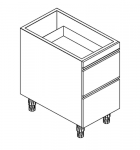 Arbeitsschrank mit 2 Schubladen B 40cm x T 68cm Sonderbau 