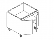 Arbeitsschrank mit 2 Drehtüren B 100cm x T 58cm Sonderbau 