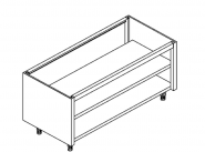 Durchreiche Arbeitsschrank B 120cm x T 68cm Sonderbau 