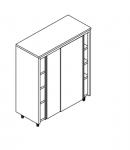 Geschirrschrank mit 2 Schiebetüren B 140cm, T60cm Sonderbau 