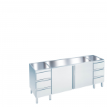 ARBEITSSCHRANK MIT FLÜGELTÜREN UND SCHUBLADENBLÖCKEN, OHNE TISCHPLATTE - 2400x560(600)x800/850 mm 