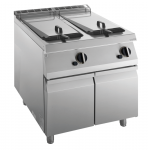 Gas-Fritteuse 2 Becken 23 L Standgerät 42kW 