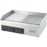 GREDIL Elektro-Griddleplatte, glatt/gerillt, 3,6 kW, Abmessung 640 x 440 x 175 mm (BxTxH) 