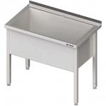 Topfspüle mit einem Becken 800x700x850 mm, 400 mm Beckenhöhe mit Aufkantung, verschweißt 