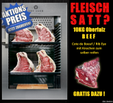 DRY AGER Fleisch Reifeschrank DX 500 Premium S mit 10 Kg Fleisch 
