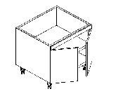 Arbeitsschrank mit 2 Drehtüren Breite 120cm, Tiefe 58cm 