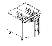 Arbeitsschrank mit Drehtüren für 14x GN 1/1 Breite 80cm, Tiefe 68cm 
