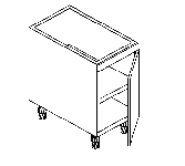 Arbeitsschrank mit Drehtür Breite 60cm, Tiefe 68cm 