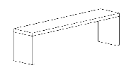 Aufsatzbord Einzelregal Breite 160cm 