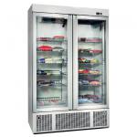Kühlschrank 1300 Liter mit 2 Glastüren und 12 Rosten, -2°/+8°C 