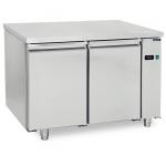 Bäckereitiefkühltisch 2 türig 600x400 für Zentralkühlung mit Edelstahlarbeitsplatte, -10°/-25°C 
