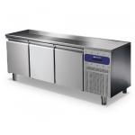 Bäckereikühltisch 3 Türen 600x400 mm, Edelstahlarbeitsplatte,  -2°/+8°C 