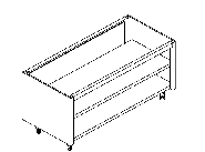 Durchreiche Arbeitsschrank Breite 60cm, Tiefe 58cm 