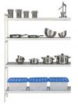 Anbauregalsystem, 890x470x2000 mm, mit 4 Böden, 