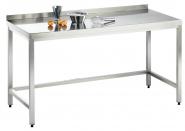 Arbeitstisch, 2100x600x850mm, voll aus Edelstahl 1.4301 