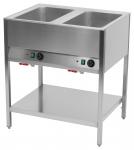 Bain Marie Station, 2x Becken für 1/1 GN, 800x600x900 mm, 