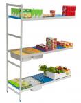 2/3 GN-Anbauregalsystem, 820x385x1750 mm, mit 3 Böden 