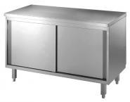 Arbeitsschrank, 1400x600x850mm, mit doppelwandigen Schiebe- 