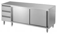 Arbeitsschrank, 1600x600x850mm, CNS 18/10 