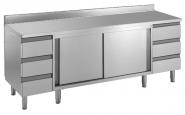 Arbeitsschrank, 2000x600x850mm, mit Schubladenblock RECHTS & 