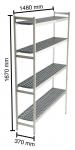 Regalsysteme für Kühlzellen, 1480 mm 