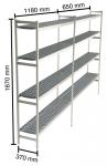 Regalsysteme für Kühlzellen, 1180+650 mm 