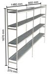 Regalsysteme für Kühlzellen, 1480+650 mm, 