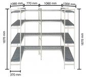 Regalsysteme für Kühlzellen, 1060+1060+770+1300mm 