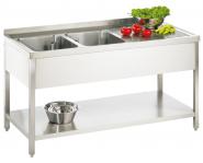 Spültisch aus CNS 1600x700x850mm 