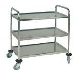 Servier-/Transportwagen, 855x535x930mm, mit 3 Borden 