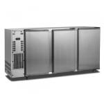 Barkühlschrank mit 3 Flügeltüren, 580 Liter, -2°/+8°C -Edelstahl 