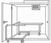 Viessmann Kühlzelle für 2 Verstorbene Leichenkühlzelle 