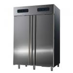 Kühlschrank 700+700 Liter aus Edelstahl mit 2 Temperaturbereichen, GN 2/1, -2°/+8°C,-10°/-22°C 