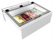 AUFTISCHeisVITRINE MINICREAM 4V LED weiss 
