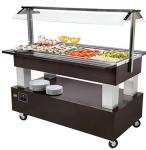 Insel Buffet Roller SBC 40F salatbar, 4x1/1-150, Wenge Holz 