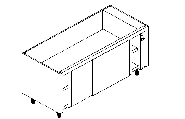 Wärmeschrank mit Schiebetüren Breite 200cm, Tiefe 68cm 