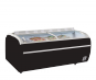 Supermarkt-Kühler/Gefriertruhe in Schwarz - TWIN 220B-CF