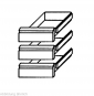 Schubladensatz 3 x 1/3 GN 1/1 KTF Serie