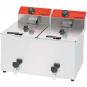Doppel-Fritteuse mit Ablasshahn CATERINA, 8 Liter, Abmessung 270 x 410 x 410 mm (BxTxH)