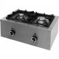Gas-Kochfeld - 2 Brenner – nebeneinander MODULAR, 8,5 kW, G30, 700 x 450 x 250 mm (BxTxH)