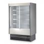 Wandkühlregal 1350 mm mit 4 Regalböden und Schiebetüren, +3°/+5°C - Molkereiprodukte