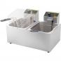 GREDIL Fritteuse mit zwei Becken, 2 x 8 Liter, Abmessung 550 x 420 x 270 mm (BxTxH)