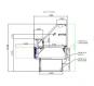 Neutrale Ausstelltheke  2480 mm mit gerader Frontverglasung,