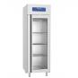 Kühlschrank 700 Liter aus Edelstahl GN 2/1 mit Glastür,, -2°/+8°C, 75 mm Isolierung