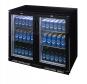 Flaschenkühlschrank mit Glastür - schwarz - Flügeltür - GCUC200