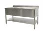 SARO Spültisch mit 2 Becken, links - 700 mm Tiefe, 2000mm