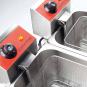 Doppel-Fritteuse mit Ablasshahn CATERINA, 8 Liter, Abmessung 270 x 410 x 410 mm (BxTxH)