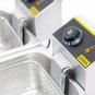 GREDIL Fritteuse mit zwei Becken, 2 x 5 Liter, Abmessung 540 x 420 x 270 mm (BxTxH)